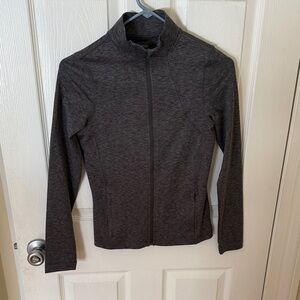 Gilly Hicks Charcoal Gray Zip-Up Top